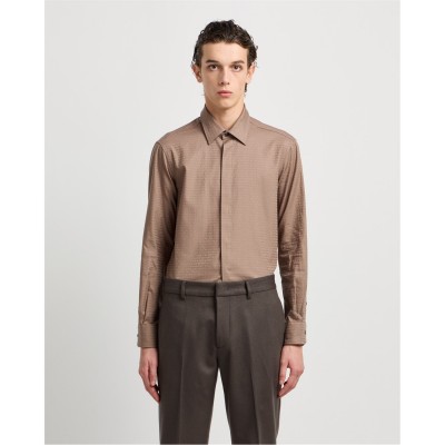 облекла,на,разпродажба,мъжки,ризи,emporio,armani,men's,long,sleeve,patterned,shirt,walnut,f6133