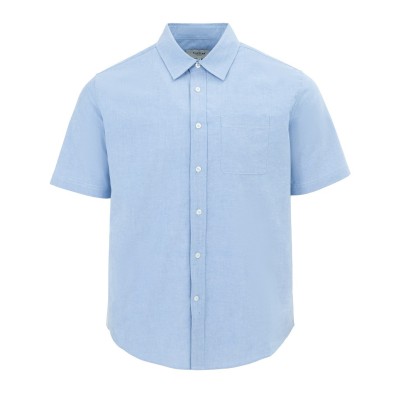мъжка,риза,с,къс,ръкав,firetrap,short,sleeve,oxford,shirt,mens,sky,blue