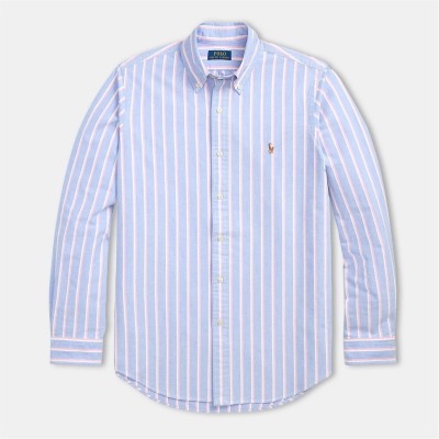облекла,на,разпродажба,мъжки,ризи,polo,ralph,lauren,multi,coloured,striped,poplin,shirt,blue,pink