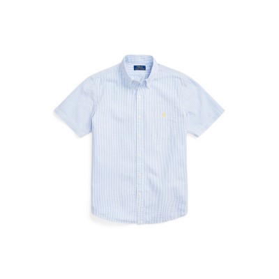 риза,с,къс,ръкав,облекла,на,разпродажба,мъжки,ризи,polo,ralph,lauren,men's,striped,seersucker,short,sleeve,shirt,blue,white