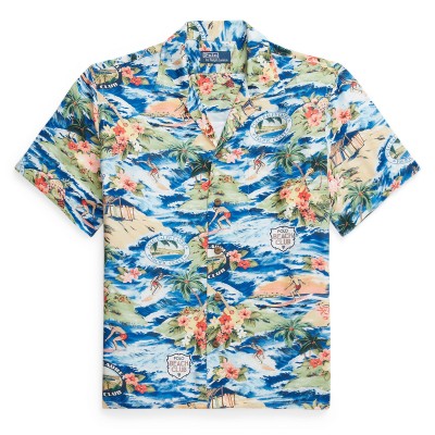 риза,с,къс,ръкав,мъжки,ризи,polo,ralph,lauren,men,s,short,sleeve,patterned,shirt,surf,scenic