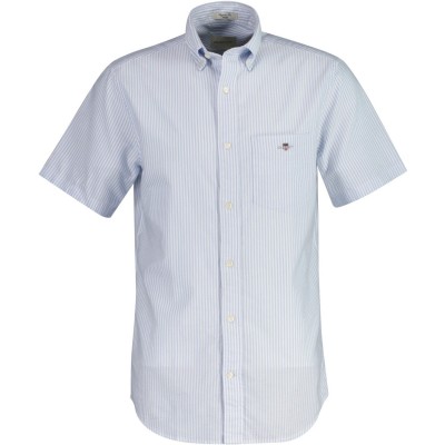 риза,с,къс,ръкав,мъжки,ризи,gant,regular,fit,striped,classic,oxford,short,sleeve,shirt,light,blue