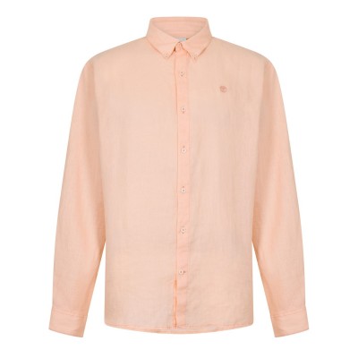 риза,облекла,на,разпродажба,мъжки,ризи,timberland,men's,mill,brook,linen,leaf,green,long,sleeve,plain,shirt,tropical,peach