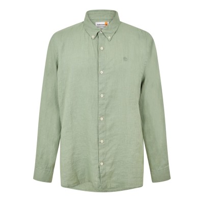 риза,облекла,на,разпродажба,мъжки,ризи,timberland,men's,mill,brook,linen,leaf,green,long,sleeve,plain,shirt,pro,green,bay