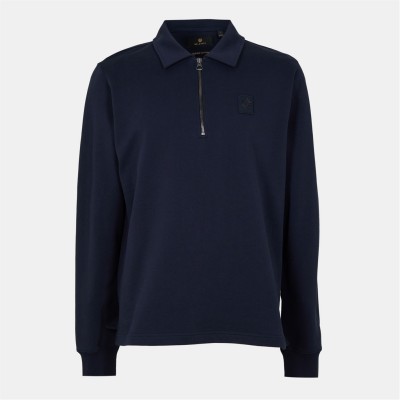 облекла,на,разпродажба,мъжки,ежедневни,облекла,мъжки,горнища,с,качулка,belstaff,men's,curator,quarter,zip,fleece,dark,ink