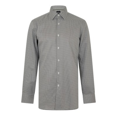 облекла,на,разпродажба,мъжки,ризи,boss,men's,hank,kent,oxford,shirt,comfortable,regular,fit,dark,green