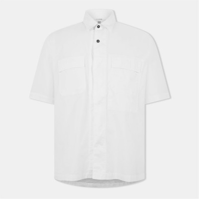 риза,с,къс,ръкав,облекла,на,разпродажба,мъжки,ризи,cp,company,short,sleeve,ripstop,shirt,gauze,white,103