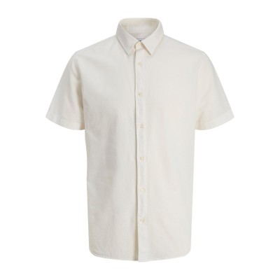 риза,jack,and,jones,men's,short,sleeve,plain,shirt,white