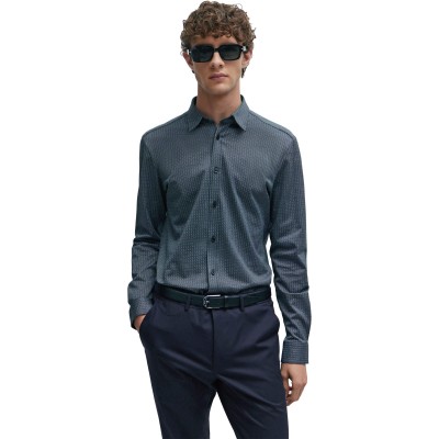 мъжки,ризи,boss,men,s,s,roan,kent,oxford,long,sleeve,shirt,dark,blue
