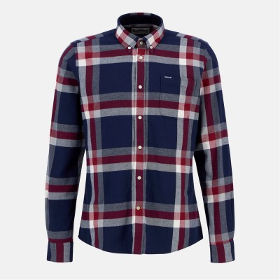 облекла,на,разпродажба,мъжки,ризи,barbour,folley,shirt,navy,red,mi32