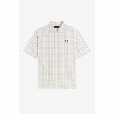 риза,с,къс,ръкав,мъжки,ризи,fred,perry,men,s,patterned,short,sleeve,shirt,ecru,560