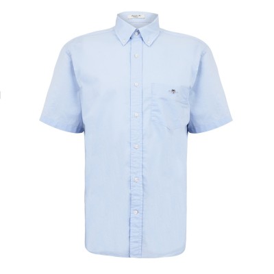 риза,с,къс,ръкав,мъжки,ризи,gant,men's,classic,poplin,short,sleeve,shirt,light,blue,455