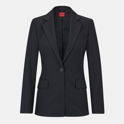hugo,women's,atana,single,button,suit,jacket,black