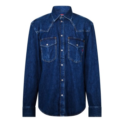 diesel,d,ocean,cowboy,shirt,mens,blue,denim