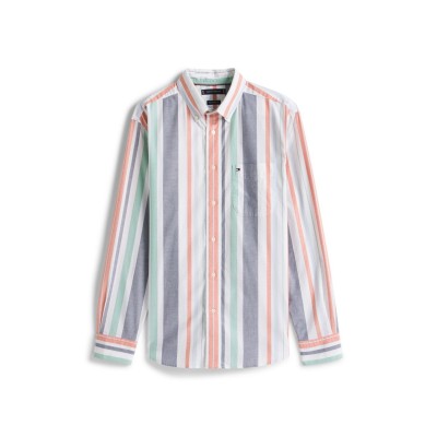 облекла,на,разпродажба,мъжки,ризи,tommy,hilfiger,men's,regatta,stripe,long,sleeve,patterned,shirt,orange,0dm