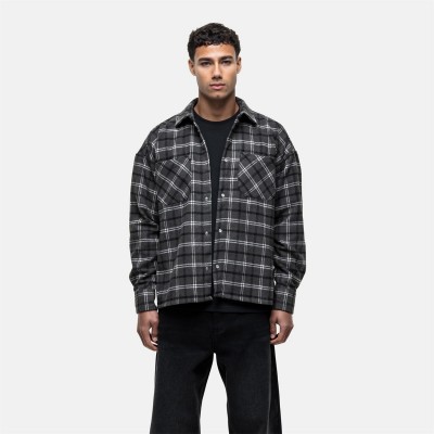 облекла,на,разпродажба,good,for,nothing,wool,check,overshirt,charcoal,grey
