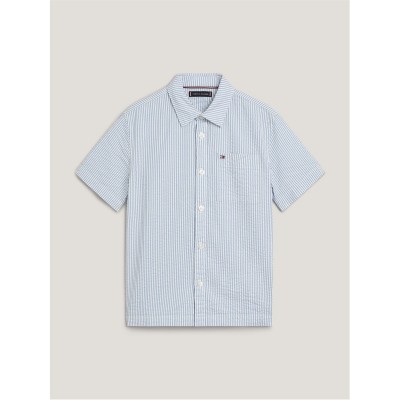 юношеска,риза,с,къс,ръкав,детски,облекла,tommy,hilfiger,short,sleeve,oxford,shirt,juniors,blue,spell
