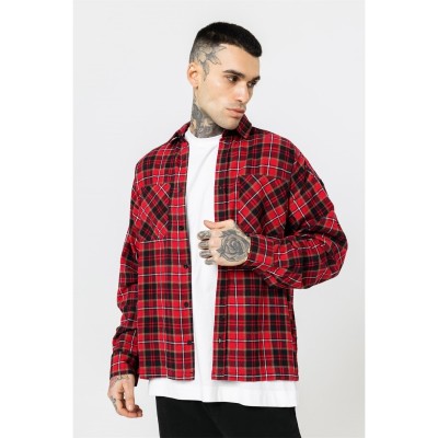 облекла,на,разпродажба,good,for,nothing,check,flannel,shirt,red,red