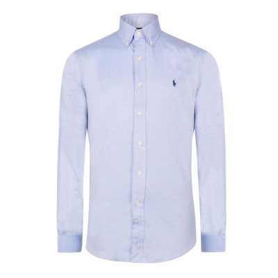 облекла,на,разпродажба,мъжки,ризи,polo,ralph,lauren,pinpoint,oxford,shirt,blue