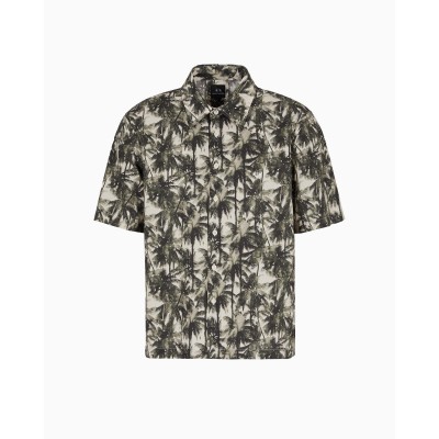 мъжки,ризи,armani,exchange,men,s,short,sleeve,patterned,shirt,green,f0039