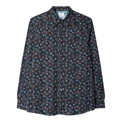облекла,на,разпродажба,мъжки,ризи,ps,paul,smith,ps,floral,ls,shirt,sn54,black,79