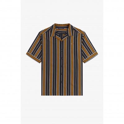 риза,с,къс,ръкав,мъжки,ризи,fred,perry,men,s,patterned,short,sleeve,shirt,black,102