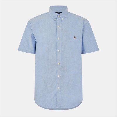 облекла,на,разпродажба,мъжки,ризи,polo,ralph,lauren,custom,fit,oxford,shirt,bsr,blue