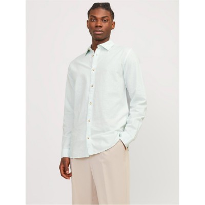 риза,с,дълъг,ръкав,облекла,на,разпродажба,jack,and,jones,long,sleeve,linen,shirt,soothing,sea