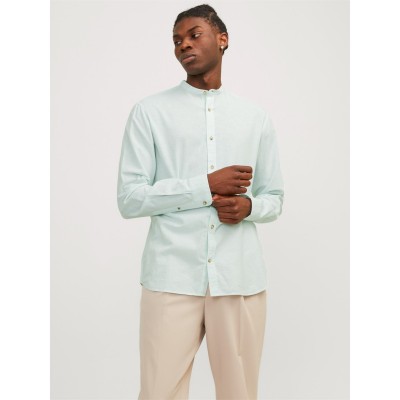 риза,с,дълъг,ръкав,облекла,на,разпродажба,jack,and,jones,long,sleeve,buttoned,linen,shirt,soothing,sea