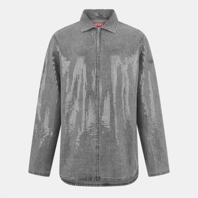 риза,мъжки,ризи,diesel,men's,long,sleeve,plain,shirt,black,grey,denm