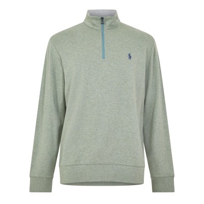 фланелка,мъжки,горнища,с,качулка,мъжки,ежедневни,облекла,polo,ralph,lauren,luxury,jersey,quarter,zip,pullover,green,heather