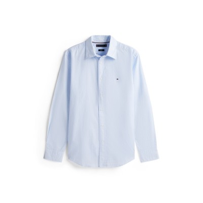 облекла,на,разпродажба,мъжки,ризи,tommy,hilfiger,men's,long,sleeve,poplin,print,patterned,shirt,sweet,blue,0gy