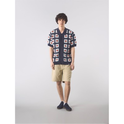 pretty,green,men's,timperley,short,sleeve,patterned,shirt,navy