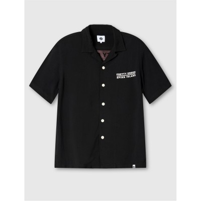 риза,pretty,green,men's,spike,island,short,sleeve,plain,shirt,black