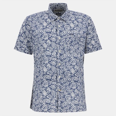 риза,с,къс,ръкав,мъжки,ризи,barbour,men,s,jackstone,short,sleeve,geometric,print,shirt,dark,denim,ny38