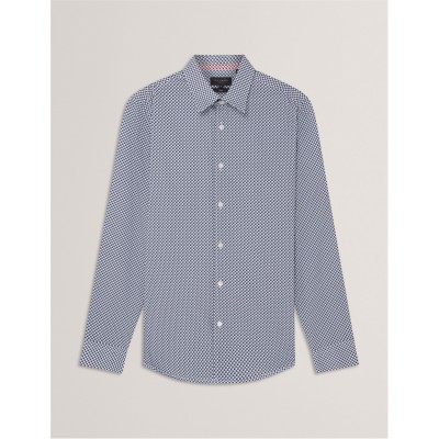 мъжки,ризи,ted,baker,ted,ls,geo,shirt,sn61,navy