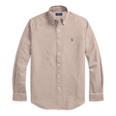 риза,с,дълъг,ръкав,мъжки,ризи,polo,ralph,lauren,men,s,oxford,patterned,long,sleeve,shirt,fall,brown