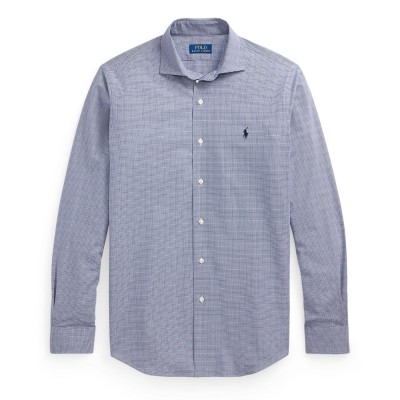 мъжки,ризи,polo,ralph,lauren,men,s,poplin,check,long,sleeve,patterned,shirt,navy,white