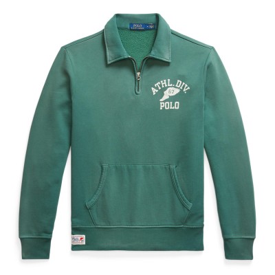 мъжки,горнища,с,качулка,polo,ralph,lauren,men,s,quarter,zip,fleece,pullover,washed,forest