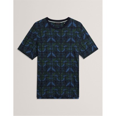 тениска,облекла,на,разпродажба,мъжки,ризи,ted,baker,ted,floral,tshirt,sn54,navy