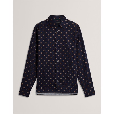 облекла,на,разпродажба,мъжки,ризи,ted,baker,ted,floral,shirt,sn54,navy