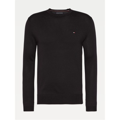 пуловер,мъжки,пуловери,tommy,hilfiger,crew,neck,jumper,black,032