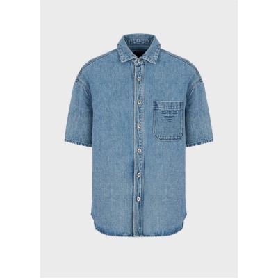 облекла,на,разпродажба,мъжки,ризи,emporio,armani,denim,shirt,denim,blu,md