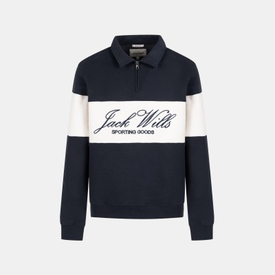 мъжки,полари,мъжки,горнища,с,качулка,jack,wills,jw,twill,1,4,zip,mens,navy