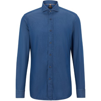 облекла,на,разпродажба,мъжки,ризи,boss,men's,t,hays,spread,c1,plain,long,sleeve,shirt,open,blue