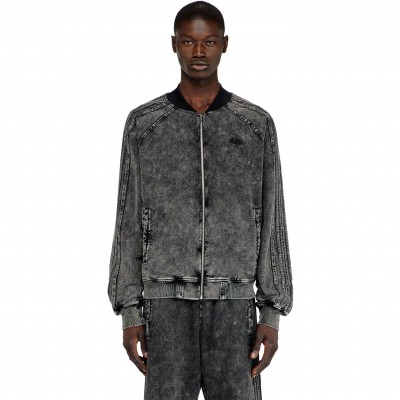 поларено,горнище,с,цип,мъжки,горнища,с,качулка,diesel,men,s,full,zip,fleece,grey