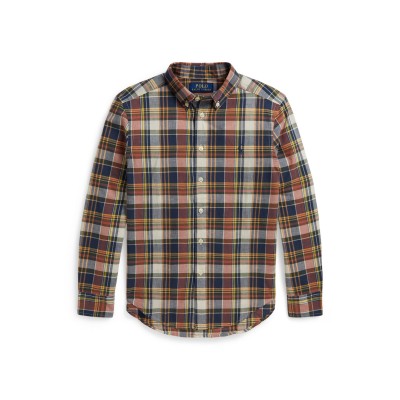 риза,с,дълъг,ръкав,polo,ralph,lauren,kids,check,long,sleeve,patterned,shirt,navy,multi