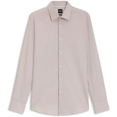 мъжки,ризи,boss,men's,hbb,hankkent,patterned,long,sleeve,shirt,med,beige,260
