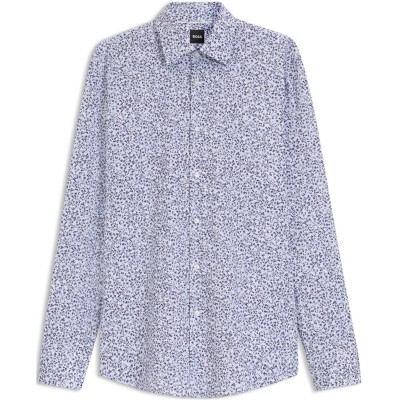 облекла,на,разпродажба,мъжки,ризи,boss,men's,floral,print,stretch,cotton,shirt,pastel,blue,450