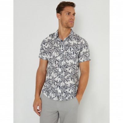 threadbare,men,s,dormy,short,sleeve,patterned,shirt,ecru